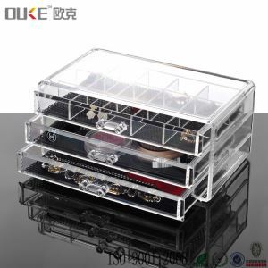 Tabletop Clear Acrílico Maquiagem Organizer Gavetas Cosmetic Organizer