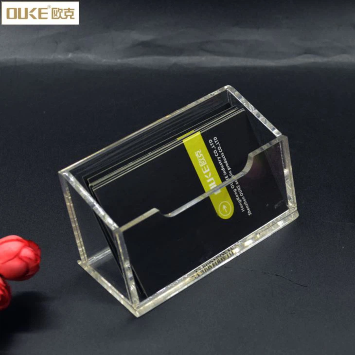 Desktop Clear Acrylic Business Card Box