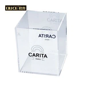 Caixa de exibição de acrílico luxuoso transparente