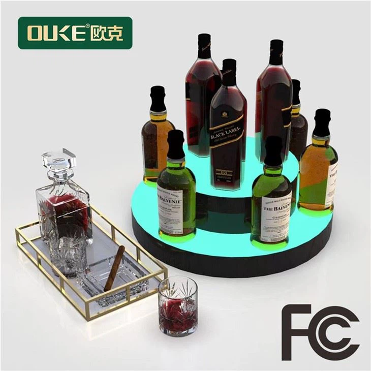 FCC 2 Step Acrylic Wine Rack With Led Light