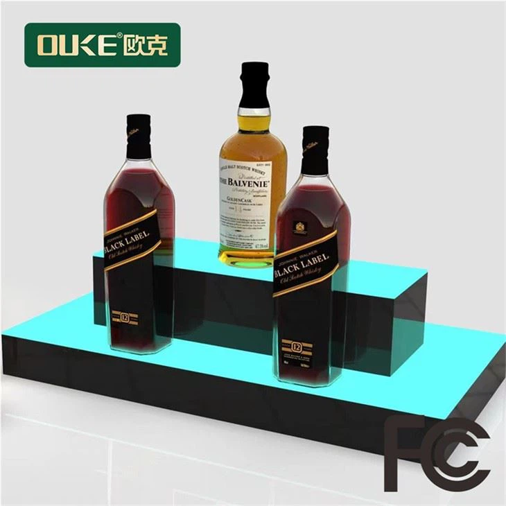FCC 2 Step Acrylic Wine Rack With Led Light